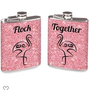 Wild Eye Designs Flask Set of 2, Flamingos